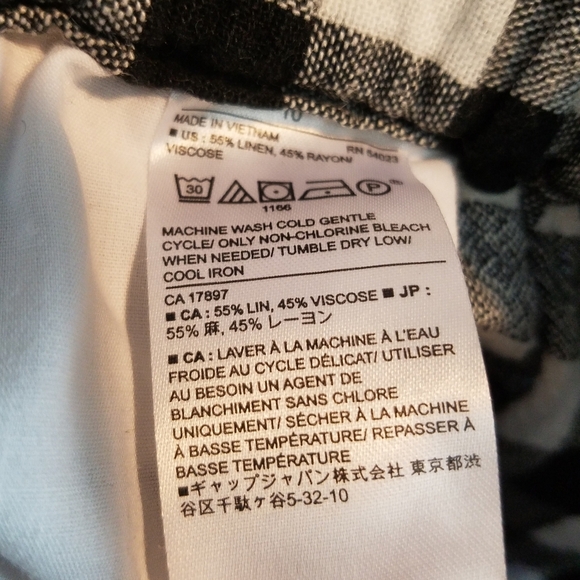 Banana republic factory linen blend Buffalo print Hayden pants - Picture 8 of 8